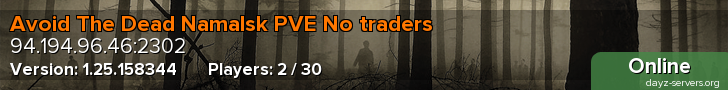 Avoid The Dead Namalsk PVE No traders