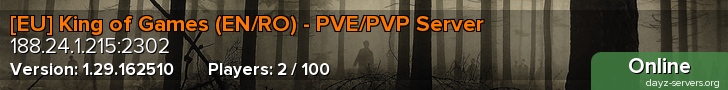 [EU] King of Games (EN/RO) - PVE/PVP Server