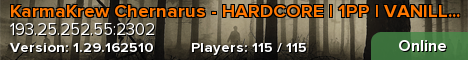 KarmaKrew Chernarus - HARDCORE | 1PP | VANILLA + FEATURES