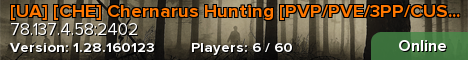 [UA] [CHE] Chernarus Hunting [PVP/PVE/3PP/CUSTOM]