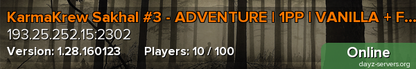 KarmaKrew Sakhal #3 - ADVENTURE | 1PP | VANILLA + FEATURES
