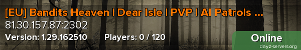 [EU] Bandits Heaven | Dear Isle | PVP | AI Patrols | Trader