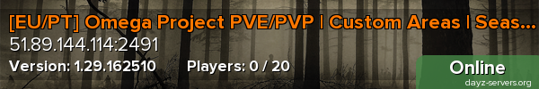 [EU/PT] Omega Project PVE/PVP | Custom Areas | Season 1
