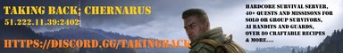 Taking Back: Chernarus | Hardcore | RP | Quests | Terje