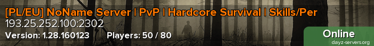 [PL/EU] NoName Server | PvP | Hardcore Survival | Skills/Per