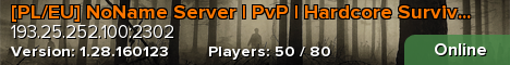 [PL/EU] NoName Server | PvP | Hardcore Survival | Skills/Per