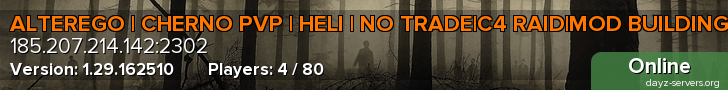 ALTEREGO | CHERNO PVP | HELI | NO TRADE|C4 RAID|MOD BUILDING