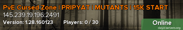 PvE Cursed Zone | PRIPYAT | MUTANTS | 15K START