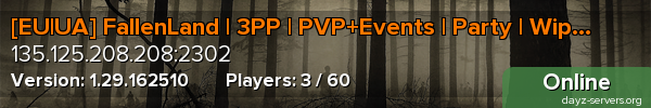 [EU|UA] FallenLand | 3PP | PVP+Events | Party | Wipe 29.03