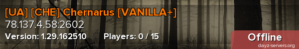 [UA] [CHE] Chernarus [VANILLA+]