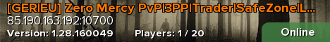 [GER|EU] Zero Mercy PvP|3PP|Trader|SafeZone|Loot++|Cars+