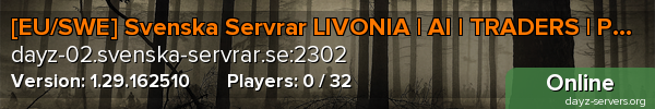 [EU/SWE] Svenska Servrar LIVONIA | AI | TRADERS | PVP/PVE