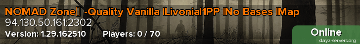 NOMAD Zoneム -Quality Vanilla |Livonia|1PP |No Bases |Map