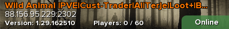 Wild Animal |PVE|Cust-Trader|AI|Terje|Loot+|BaseBuilding|Exp