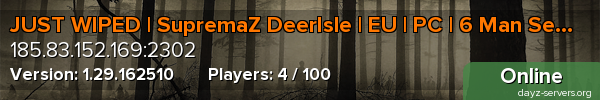 JUST WIPED | SupremaZ DeerIsle | EU | PC | 6 Man Server