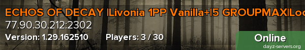 ECHOS OF DECAY |Livonia 1PP Vanilla+|5 GROUPMAX|Loot+|PVP