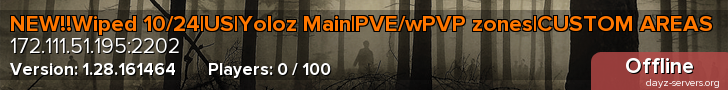 NEW!!Wiped 10/24|US|Yoloz Main|PVE/wPVP zones|CUSTOM AREAS
