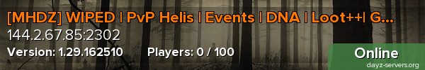 [MHDZ] WIPED | PvP Helis | Events | DNA | Loot++| Guns++