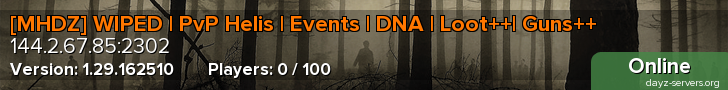 [MHDZ] WIPED | PvP Helis | Events | DNA | Loot++| Guns++