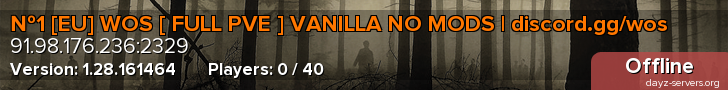 №1 [EU] WOS [ FULL PVE ] VANILLA NO MODS | discord.gg/wos