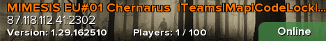 MIMESIS EU#01 Chernarus  |Teams|Map|CodeLock|Stamina|1PP