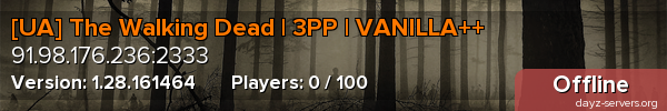 [UA] The Walking Dead | 3PP | VANILLA++
