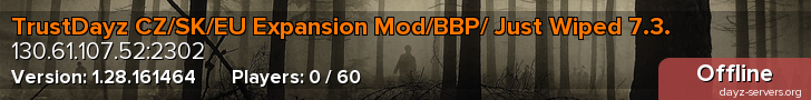 TrustDayz CZ/SK/EU Expansion Mod/BBP/ Just Wiped 7.3.