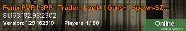 Fenix PVP | 3PP | Trader | Loot+ | Guns+ | Spawn-SZ | Cars+