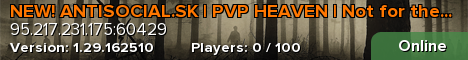 NEW! ANTISOCIAL.SK | PVP HEAVEN | Not for the Weak... try :)