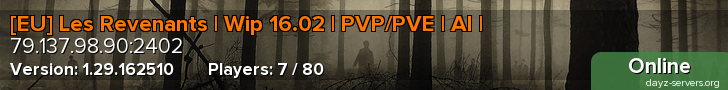 [EU] Les Revenants | Wip 16.02 | PVP/PVE | AI |
