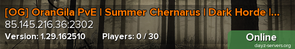 [OG] OranGila PvE | Summer Chernarus | Dark Horde | Economy