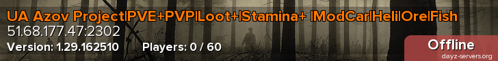UA Azov Project|PVE+PVP|Loot+|Stamina+ |ModCar|Heli|Ore|Fish