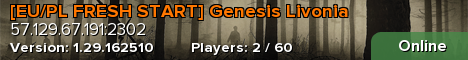 [EU/PL] Genesis Livonia | VANILLA+ | 1PP | TICKET RAID