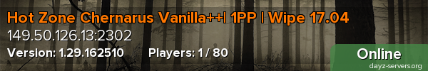 Hot Zone Chernarus Vanilla++| 1PP | Wipe 17.04