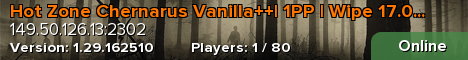 Hot Zone Chernarus Vanilla++| 1PP | Wipe 17.04
