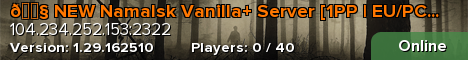 🚧 NEW Namalsk Vanilla+ Server [1PP | EU/PC]