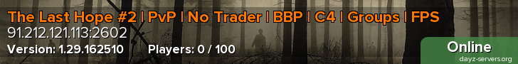 The Last Hope #2 | PvP | No Trader | BBP | C4 | Groups | FPS