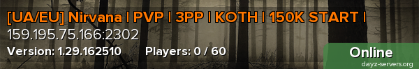 [UA/EU] Nirvana | PVP | 3PP | KOTH | 150K START |