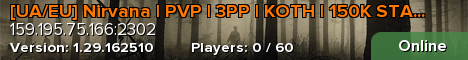 [UA/EU] Nirvana | PVP | 3PP | KOTH | 150K START |