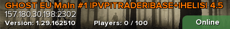 GHOST EU Main #1 |PVP|TRADER|BASE+|HELIS| 4.5