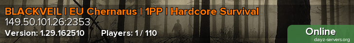BLACKVEIL | EU Chernarus | 1PP | Hardcore Survival