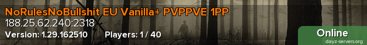 NoRulesNoBullshit EU Vanilla+ PVPPVE 1PP